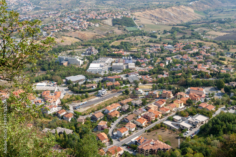 Aerial view of San Marino