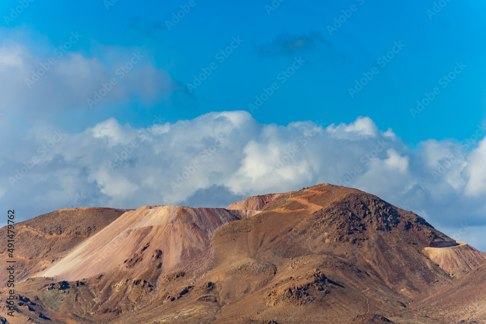mountain and clouds