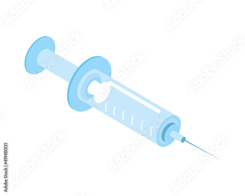 medical syringe isometric