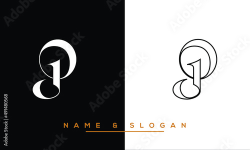 JO,  OJ,  J,  O   Abstract Letters Logo Monogram