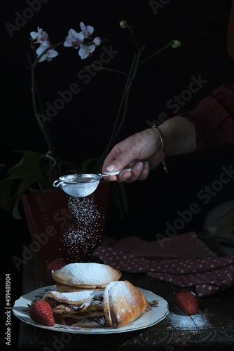 Ukrainian dessert sochniki on the table photo