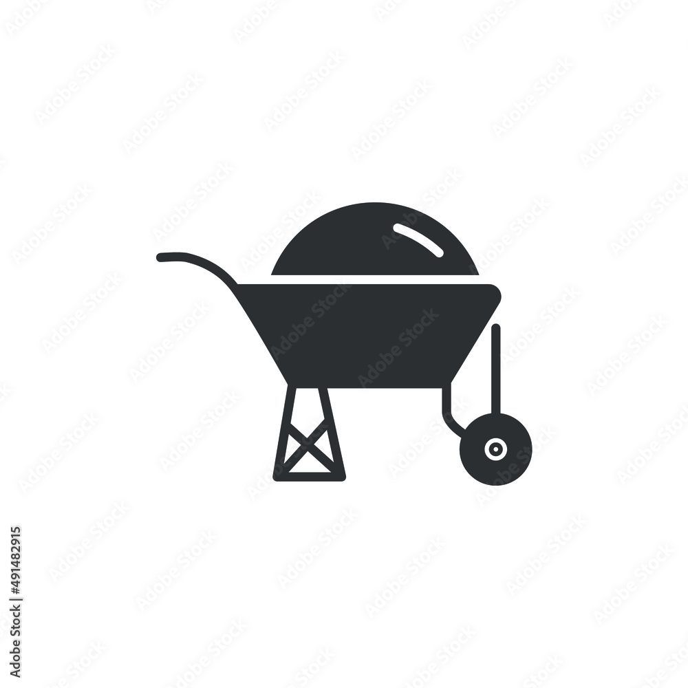 wheelbarrow icons symbol vector elements for infographic web wheelbarrow icons symbol vector elements for infographic web