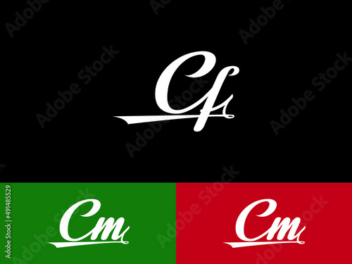 Art CF or fc Alphabet Letter Logo, Signature cf Logo Design For all kind of use