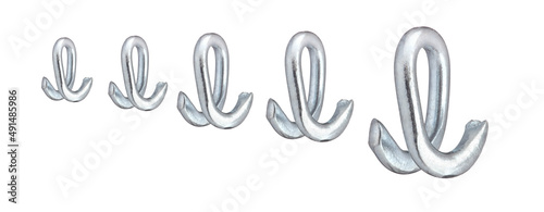 Set cable lug stainless steel  for steel wire rope or rigging rope made of metal. Group. Chain connector stainless steel  for rigging made of metal.