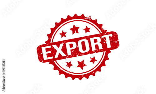 Export Stamp Seal Vector Illustration