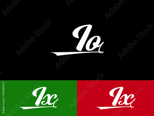 Abstract IO Signature Logo Image, Signature Io oi Letter Logo Background for company