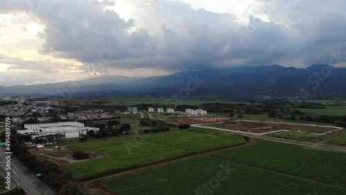 Jamundi, Valle del Cauca, Colombia aerial view.