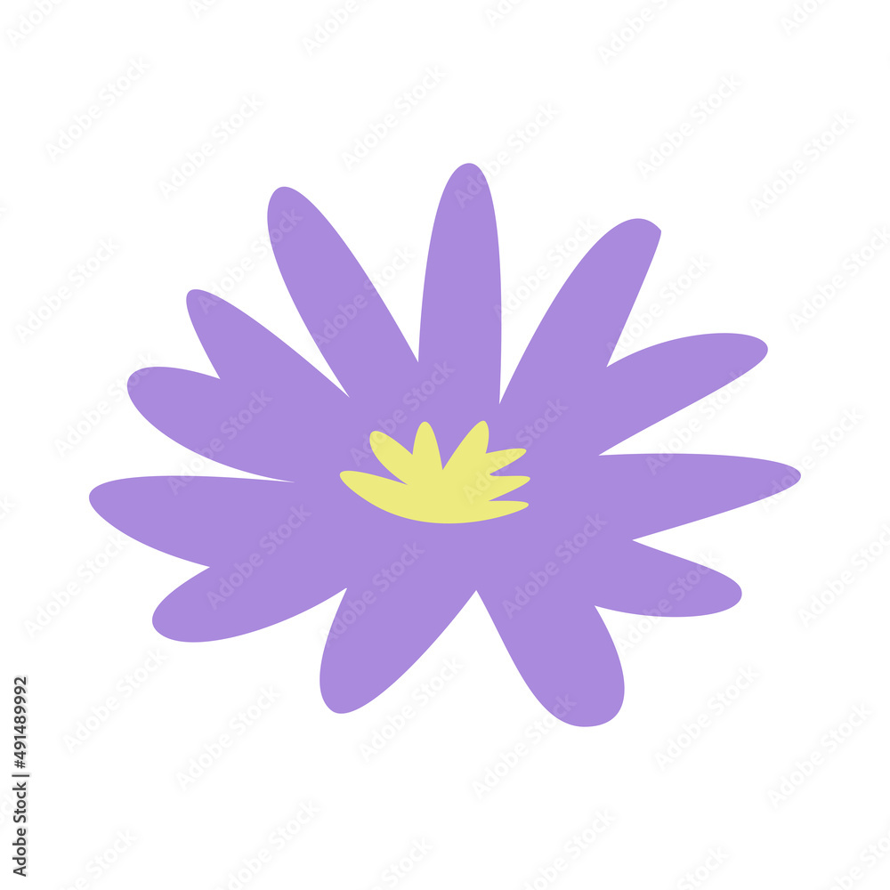 purple lotus flower simple shape, lotus graphic