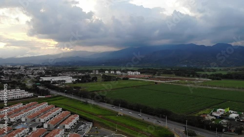 Jamundi, Valle del Cauca, Colombia aerial view.