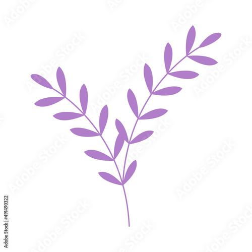 simple leaves, leaf graphic purple color