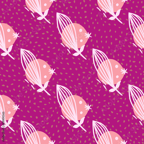 Creative leaves seamless pattern. Contemporary floral leaf wallpaper.