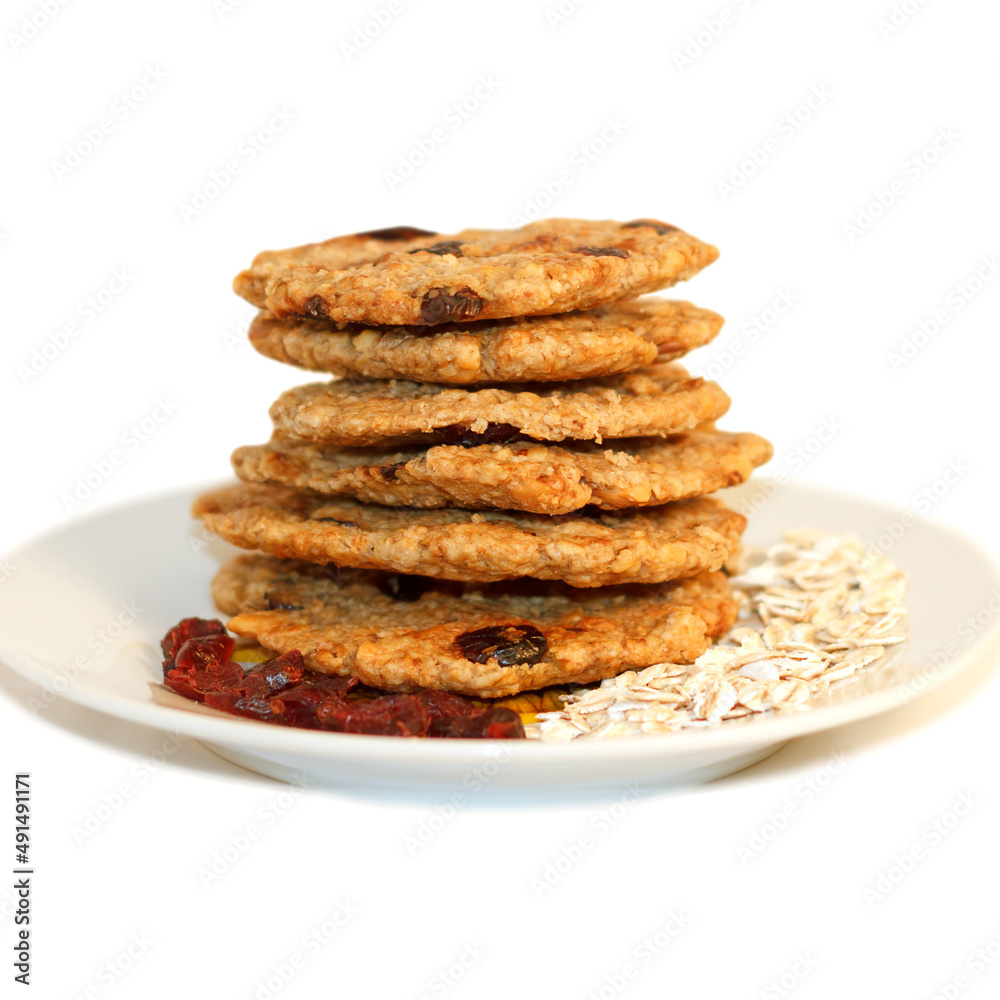 Natural oatmeal bakes with berries baked at home for vegetarians, handmade Natural oatmeal bakes with berries baked at home for vegetarians, handmade