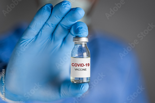 Coronavirus vaccine concept and background. Covid-19 pandemic. photo