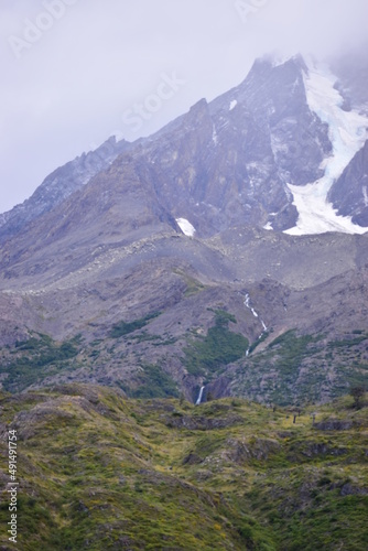 mountains in the snow