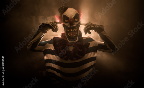 Leinwand Poster scary clown