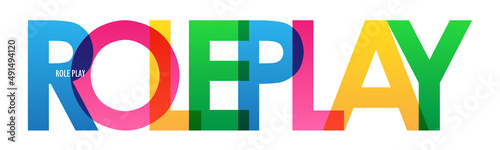 ROLE PLAY colorful vector typography banner photo