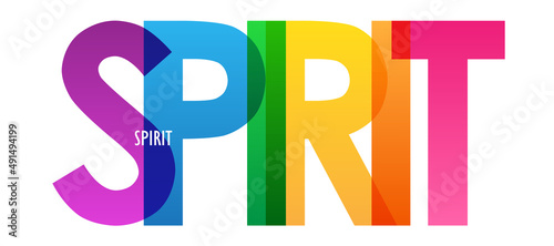 SPIRIT colorful vector typography banner