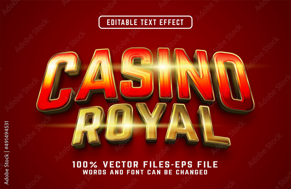 template of casino royal text effect premium vectors