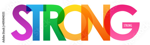 STRONG colorful vector typography banner