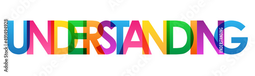 UNDERSTANDING colorful vector typography banner
