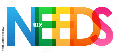 NEEDS colorful vector typography banner