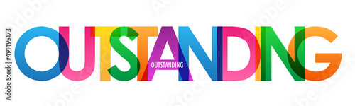 OUTSTANDING colorful vector typography banner