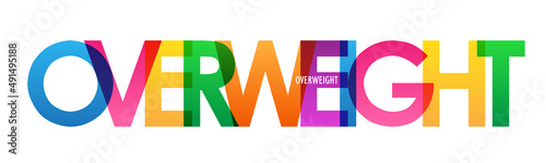 OVERWEIGHT colorful vector typography banner