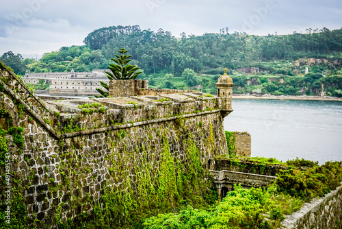 Panoramic view of the Castillo de San Felipe. Stone and earth coastal castle from the 16th century with views of the Ferrol estuary photo