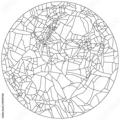 Craquelure on ceramic round...