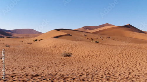 Scenic view of desert dunes in the Namib Desert, Namibia
