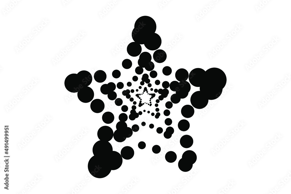 Black star Half tone. Vector illustration. Black star Half tone. Vector illustration.
