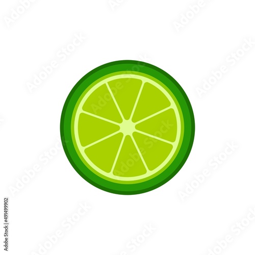 Lime slices icon. Vector illustration.