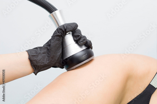 Rf skin tightening. Vacuum massage. Hardware cosmetology. Body care. Non surgical body sculpting. anti-cellulite and anti-fat therapy in beauty salon..