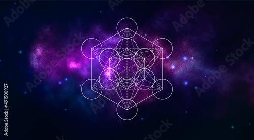 Mystical sacred geometry vector symbol. Spirituality, harmony photo
