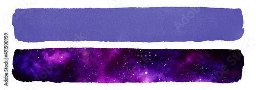 Colored strokes of paint. Vector design elements with purple and very peri