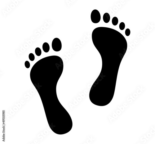 Human footprints. Footprints icon - vector. © Dr. Watson
