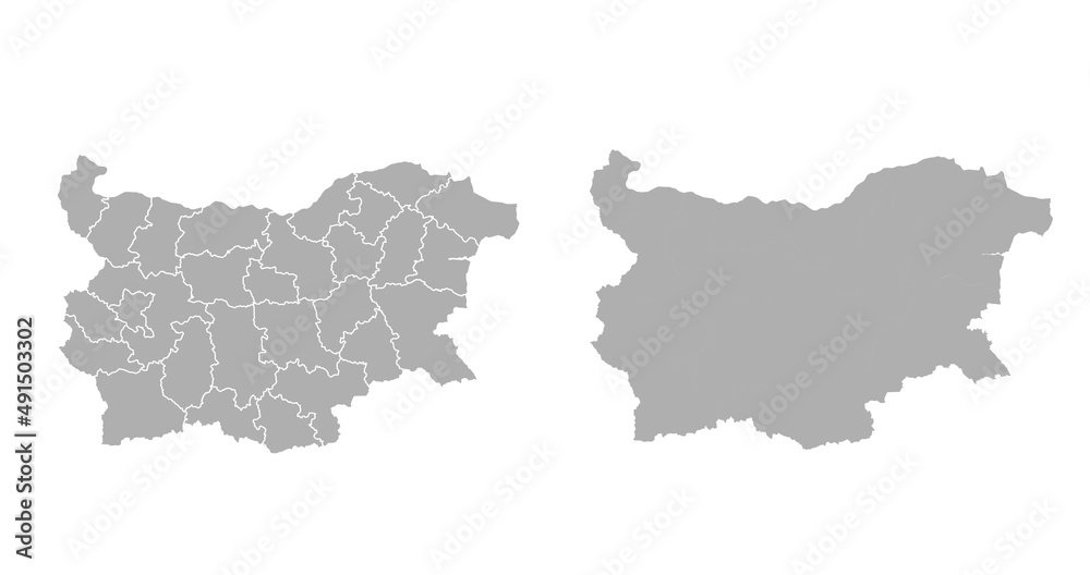 Bulgaria black map on white background vector