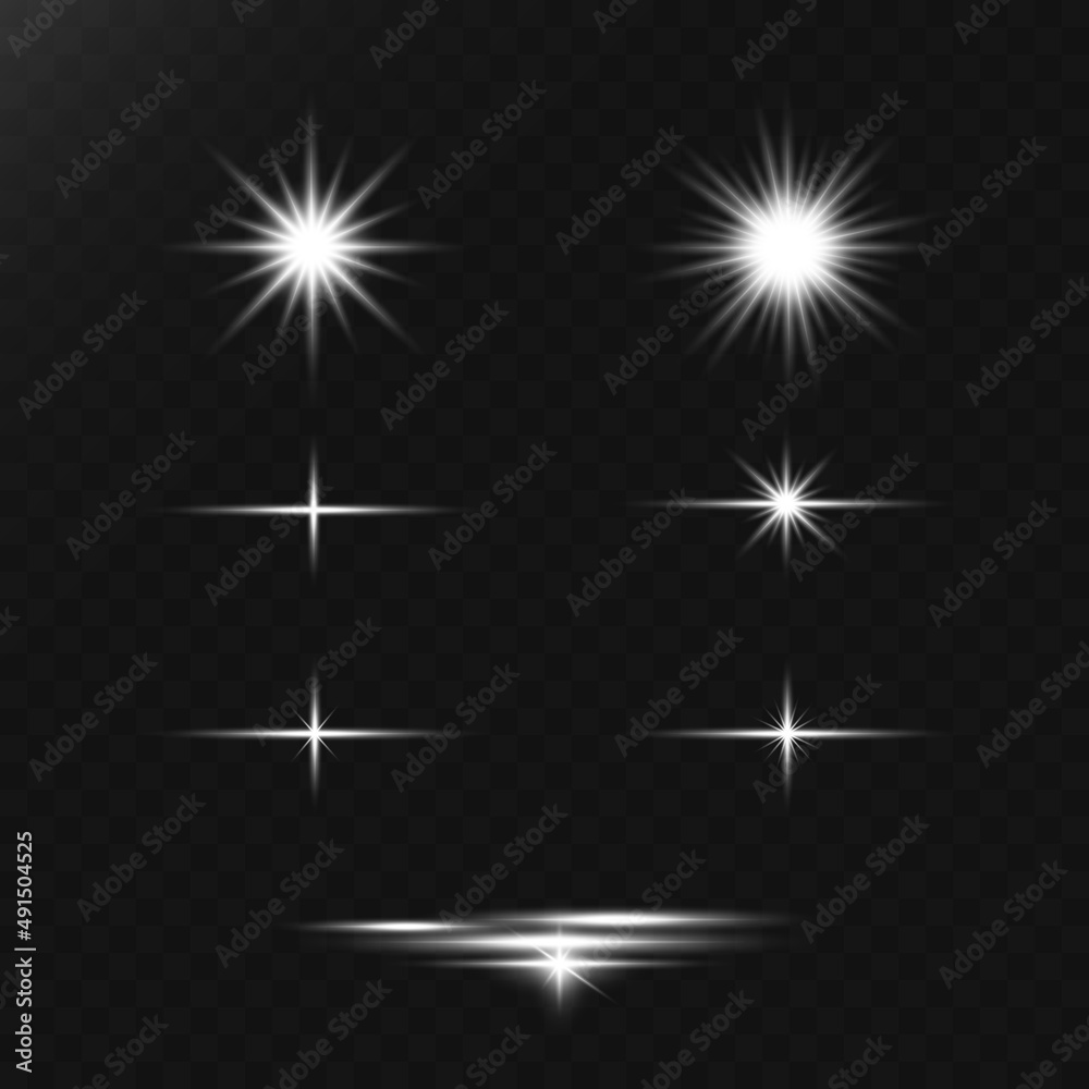 custom made wallpaper toronto digitalSet of bright light effect of nova sun bursts for vector illustration.