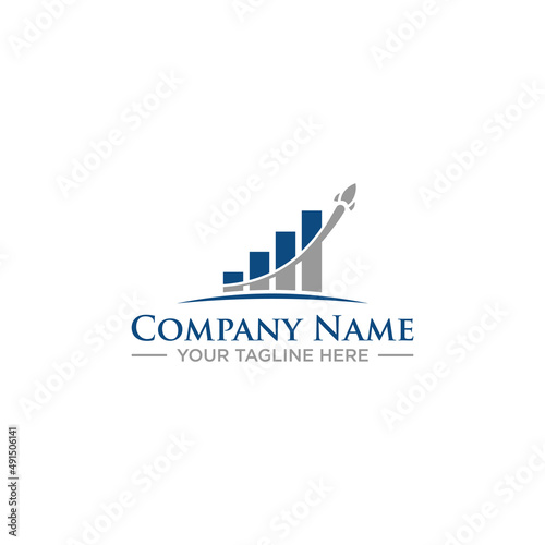 Logo design or symbol for business consulting company, or accounting financial