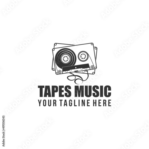 Tapes Music Vintage Logo Design