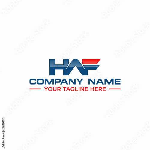 HAF Initial Modern Logo Design 