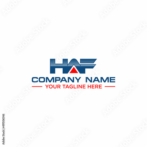 HAF Initial Modern Logo Design 