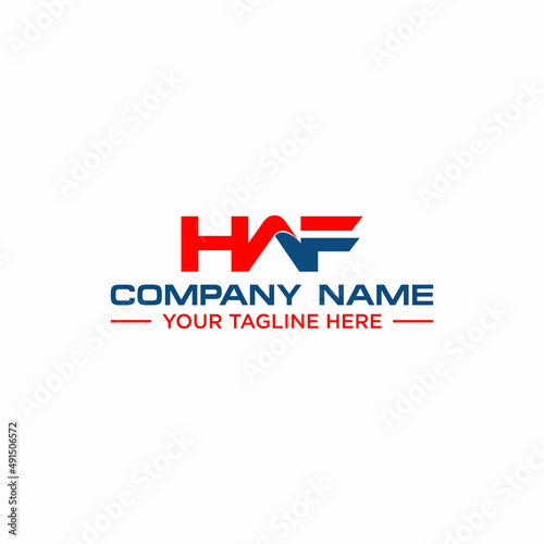 HAF Initial Modern Logo Design 