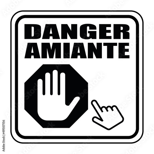 Logo danger amiante. photo