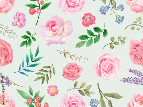 Beautiful seamless pattern floral design