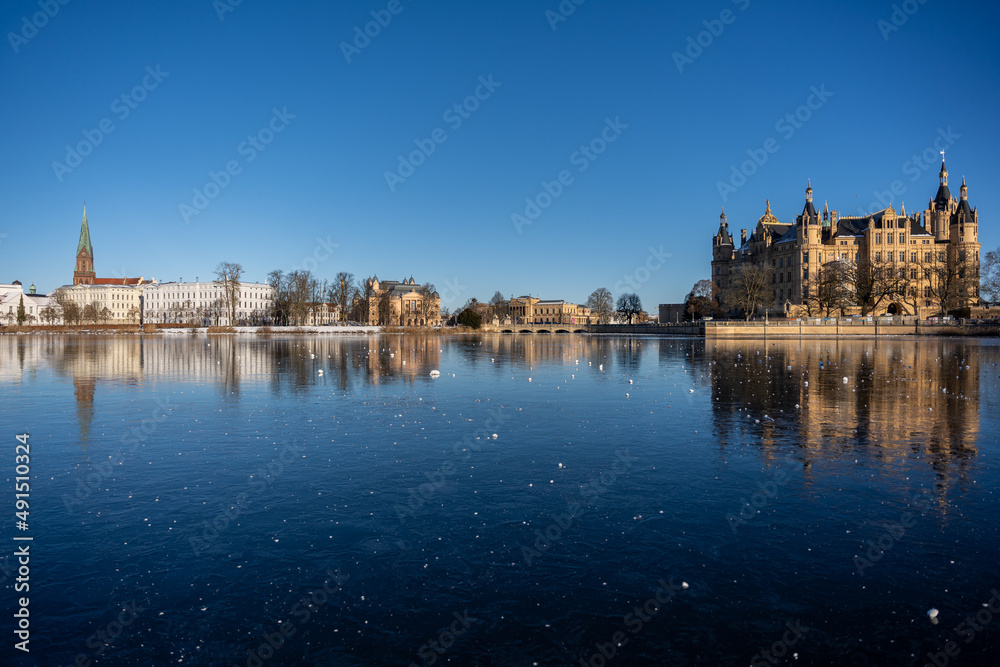 Panorama Schwerin im Winter