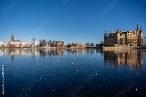 Panorama Schwerin im Winter