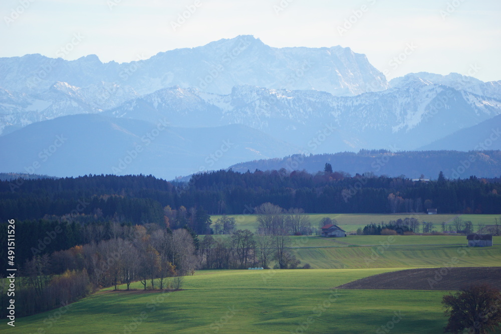 Alpenpanorama mit Zugspitze