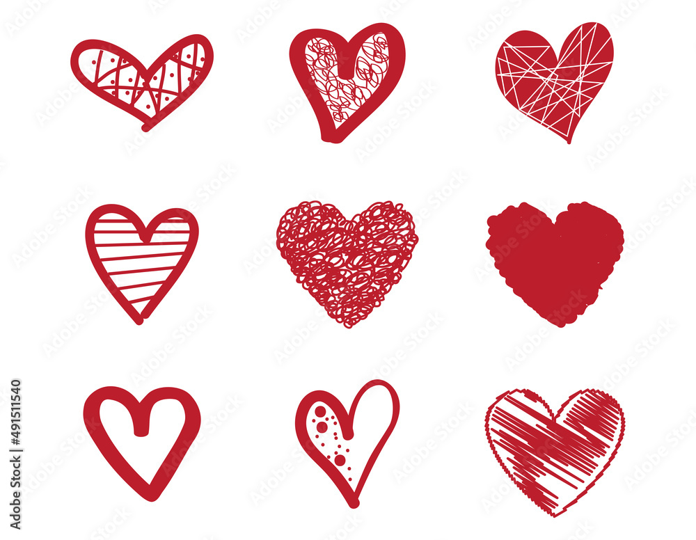 Heart contour vector. Red hand drawn love icon isolated. Paint brush stroke heart icon. Hand drawn vector for love logo, heart symbol, doodle icon and Valentine's day. Painted grunge vector shape Heart contour vector. Red hand drawn love icon isolated. Paint brush stroke heart icon. Hand drawn vector for love logo, heart symbol, doodle icon and Valentine's day. Painted grunge vector shape