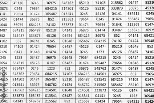 Random numbers on a spreadsheet in columns and rows